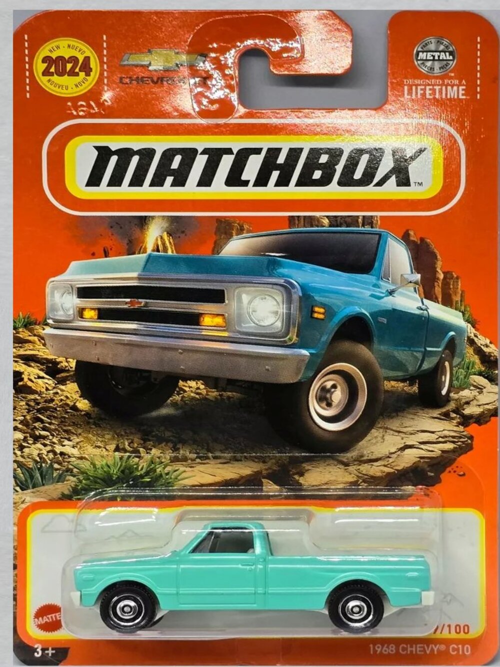 Matchbox 1968 Chevy C10 Turquoise Blue